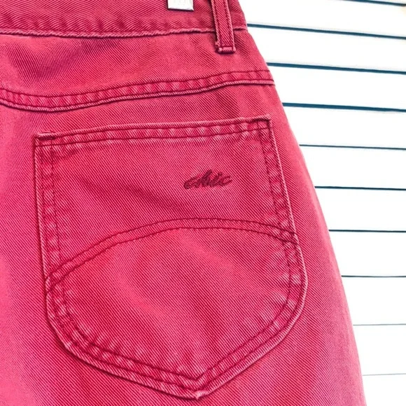 Vintage 1990’s Chic Mauve Red Mom Jeans High Rise - Picture 5 of 8